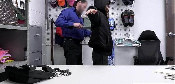  Camouflaged asian teen shoplifter Alexia Anders got caught and punish fucked hard